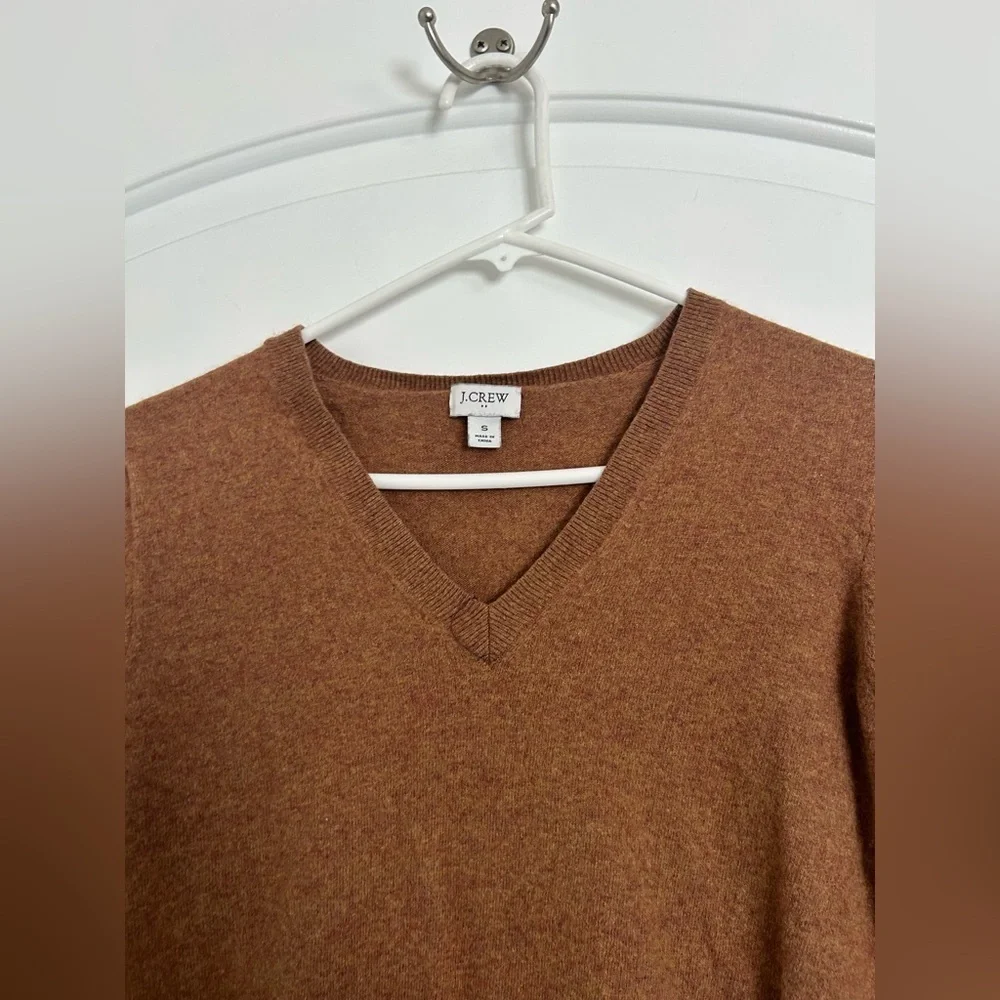 J. Crew Wool-Blend V-Neck Tunic Sweater size small fall preppy cozy